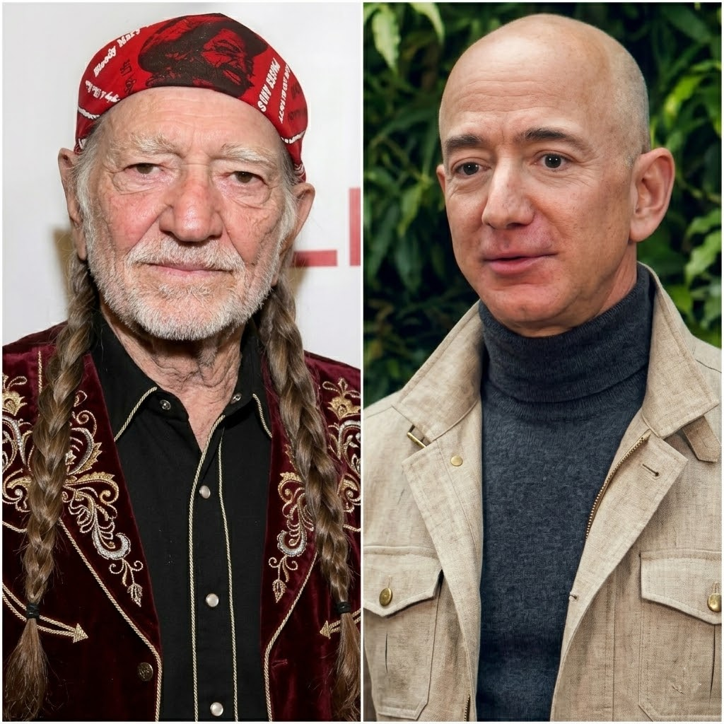 “Wake up, Jeff.” Willie Nelson suddenly announced that he would pull all of his music, films, and licensing rights from Amazon, criticizing Jeff Bezos’ relationship with Donald Trump. The statement quickly became an ultimatum that silenced both Bezos and the public.
